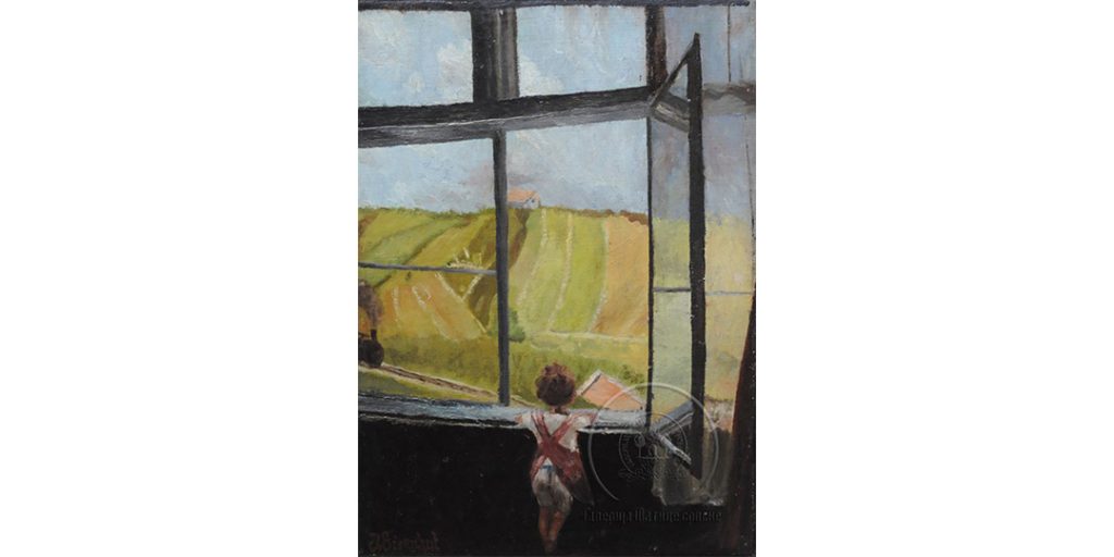 У фокусу - Јудита Ајзенхут (Бачка Паланка, 1901 – после 1922) Дете на прозору, 1920–1930.